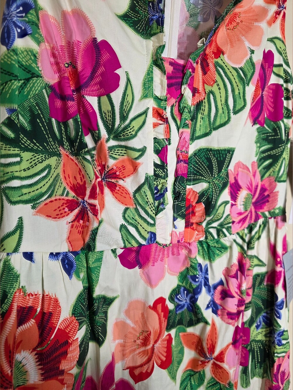 London Times NWT Tropical Floral Maxi Dress Size 8 - Picture 4 of 5